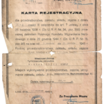 Karta rejestracyjna 2c stara 45r Firma Pogrzebowa Maślakiewicz Łódź